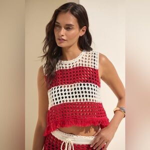 Farm Rio Crochet Sleeveless Tank Top
